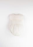 Romper Suit w/ Bib Collar - Off-White