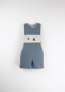 Boat Motif Dungarees - Blue