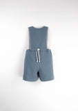 Boat Motif Dungarees - Blue