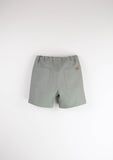 Green chino style shorts