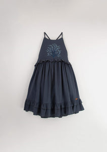 Navy Blue coral motif dress