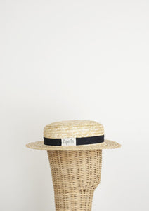 Black Natural straw hat