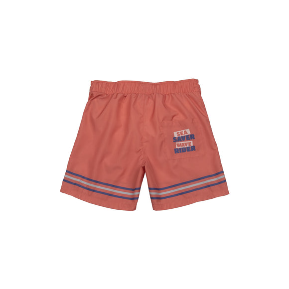 Slogan Swim Standard Long Shorts - Sequal_Coral