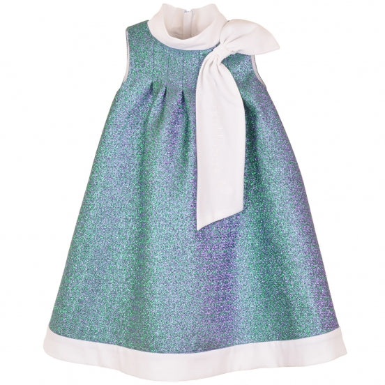 Sunburst Trapeeze Dress-emerald/amethyst