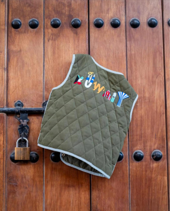 Kuwait vest - green by TRIPLE LINE