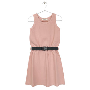 Belted Dress - Peach