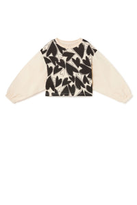 Chaotic Love Balloon Sweatshirt - cream-black