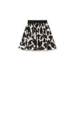 Chaotic Love Mini Skirt - cream-black