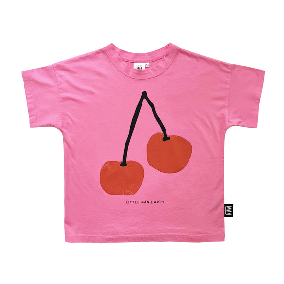 Cherry Boxy T-Shirt - Super Pink