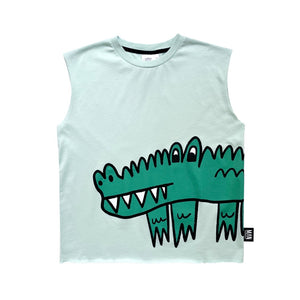 Crocodile tank -Turquoise Blue