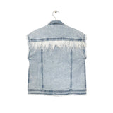 Oversized Denim Vest - Blue