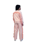 Embellished Straight Leg Track Pants / Peach