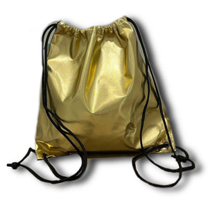 Metallic Drawstring Bag Gold