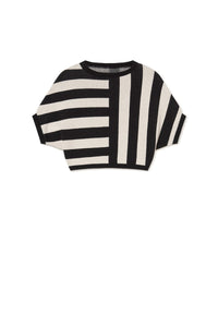 Iconic Lines Knit Jumper - cream-black