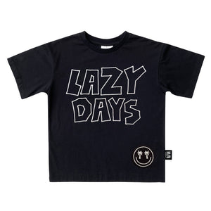 Lazy Days Skate T-Shirt- Midnight Black