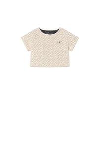 Opposite Stitch Top قميص cream