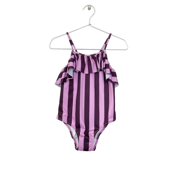 Ruffled Swimsuit  -  Pink