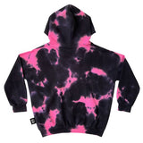 SHOCKING PINK TIE DYE Hoodie / Black