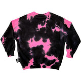 SHOCKING PINK TIE DYE Sweater / Black