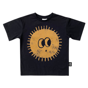 Sunny Side Up Skate T-Shirt- Midnight Black