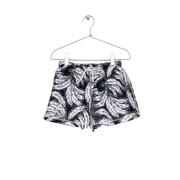 Banana-print Swim Shorts - Black