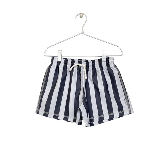 Striped Swim Shorts - Black