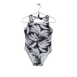 Banana-print Bodysuit  - Black