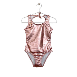 Metallic Bodysuit  -  Pink