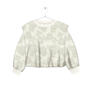 Floral Jacquard Top / Beige