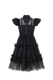 Wednesday Tulle Long Dress - black