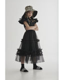 Wednesday Tulle Long Dress - black