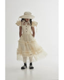 Wednesday Tulle Long Dress - cream