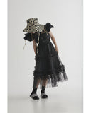 Wednesday Tulle Long Dress - black