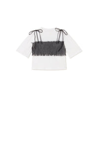 Wednesday Tulle Top T-Shirt - white