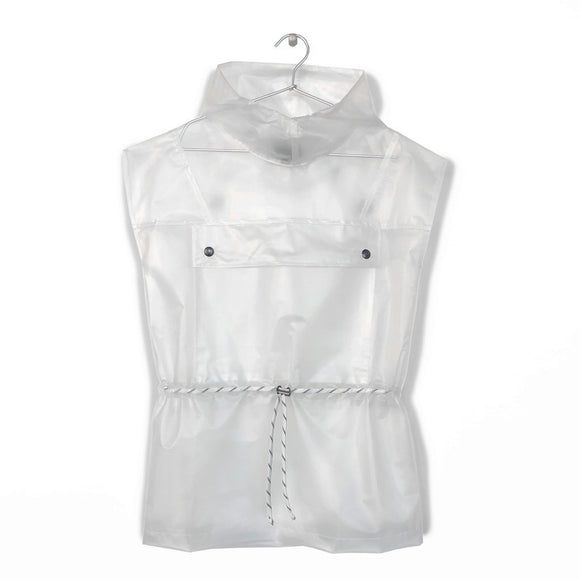 HOODED SHEER CAPE / TRANSPARENT