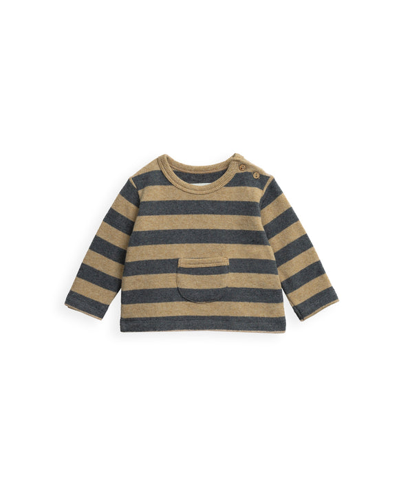 Striped Jersey Sweater / Nature Melange