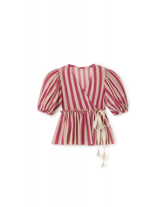 PLAYGROUND FAIRY BLOUSE / CANDY PINK STRIPE