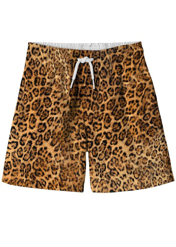 cheetah board short w/ stripe