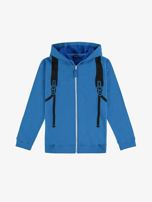 YPORQUE - Backpack Zipper Hoodie / Electric blue