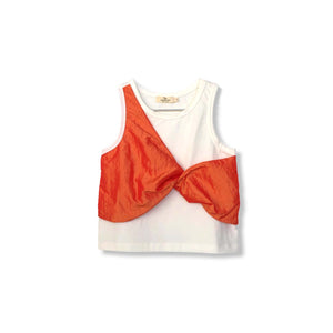 Twist-front tank top / Orange