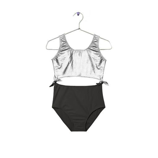 Cut-out swimsuit   Silver