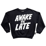 AWAKE TILL LATE Sweatshirt / Black