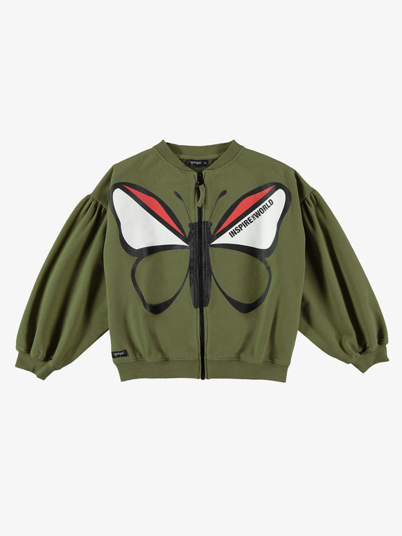 BUTTERFLY SLOUCH ZIPPER SWEAT