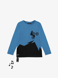 Mountain Bike Sound Tee  Blue