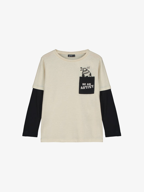 Graffiti Pocket Tee / Chalk