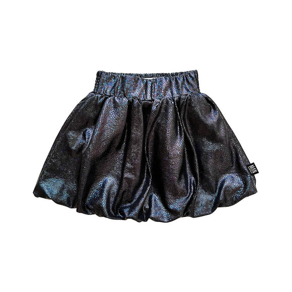 SHINY SNAKE Balloon Skirt / Black