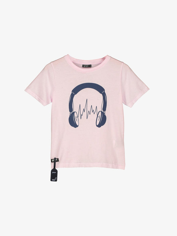 HEADPHONES SOUND TEE  ROSE