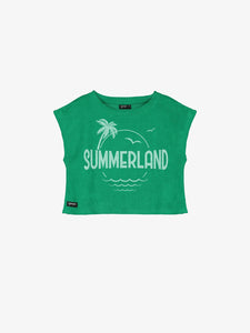 TOWEL CROP TEE GREEN