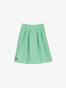 GINGHAM MIDI SKIRT  GREEN