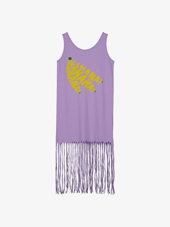 BANANAS FRINGED DRESS PURPLE